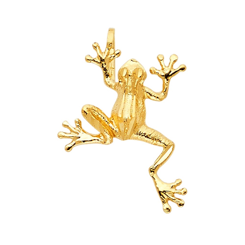 14K Yellow Gold  Frog Pendant